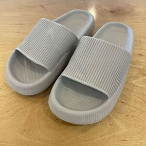 Pillow Slide Womens Non-Slip‎ Ultra Soft EVA Slippers Gray Size 38-39